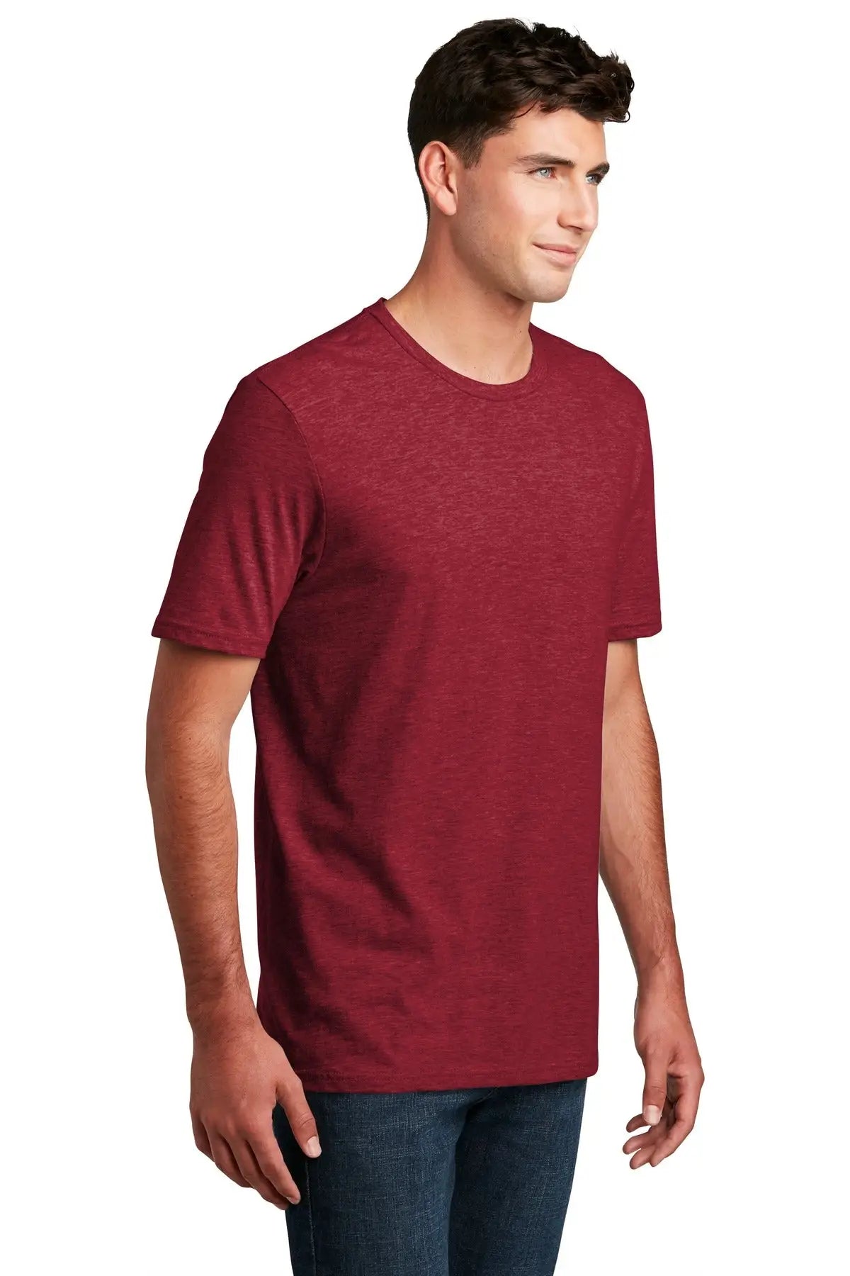 District Dm108 Perfect Blend Cvc Tee - Red Fleck