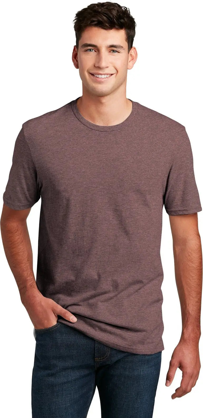 District Dm108 Perfect Blend Cvc Tee - Rose Fleck - Adult Xs
