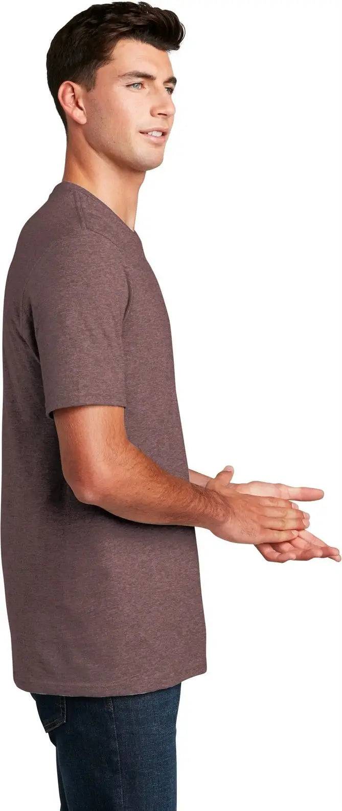 District Dm108 Perfect Blend Cvc Tee - Rose Fleck