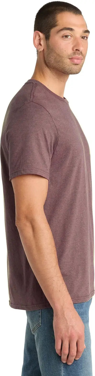 District Dm108 Perfect Blend Cvc Tee - Rose Fleck