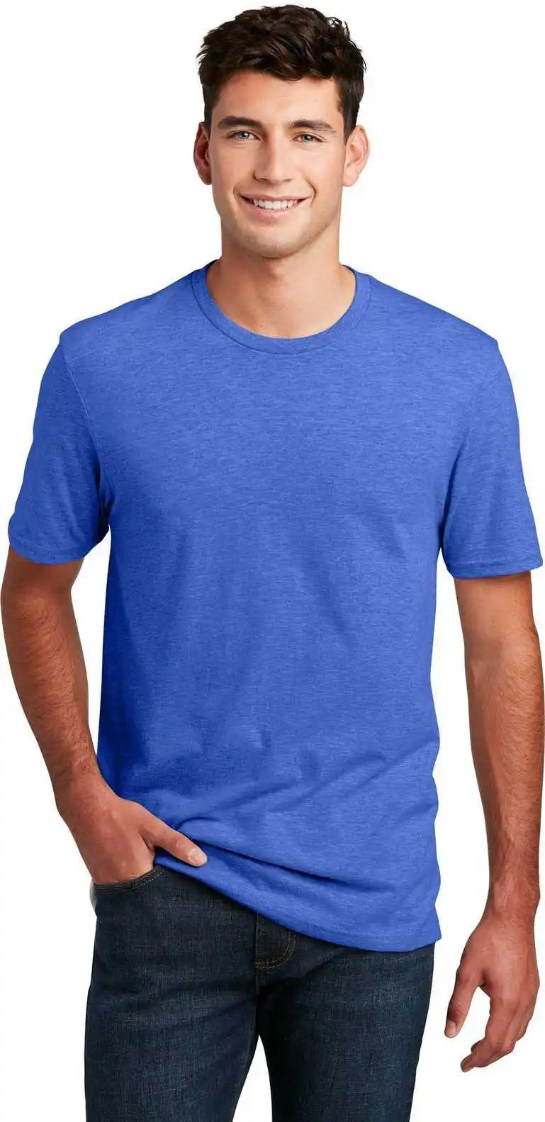 District Dm108 Perfect Blend Cvc Tee - Royal Frost