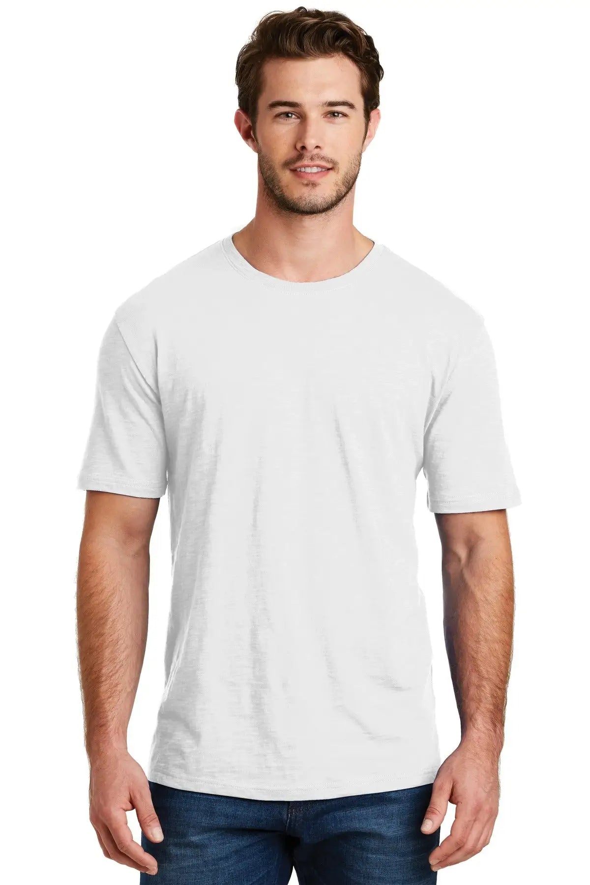 District Dm108 Perfect Blend Cvc Tee - White - Adult Xs