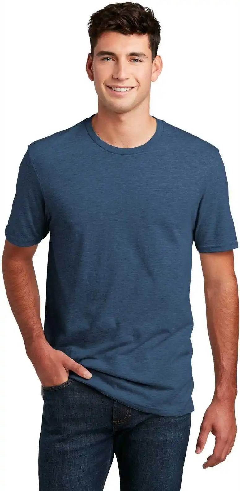 District Dm108 Perfect Blend Tee Deep Royal Fleck