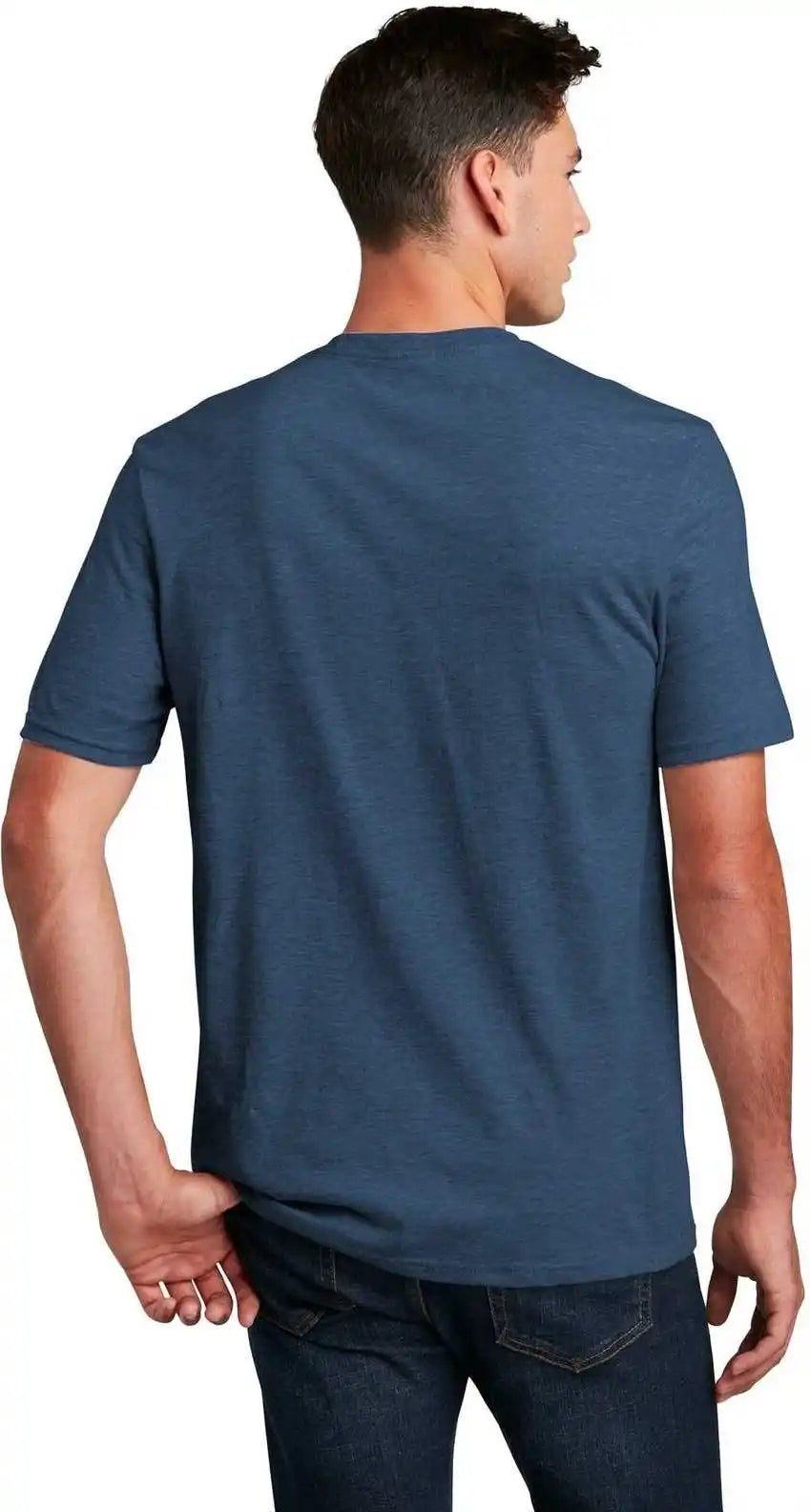 District Dm108 Perfect Blend Tee Deep Royal Fleck