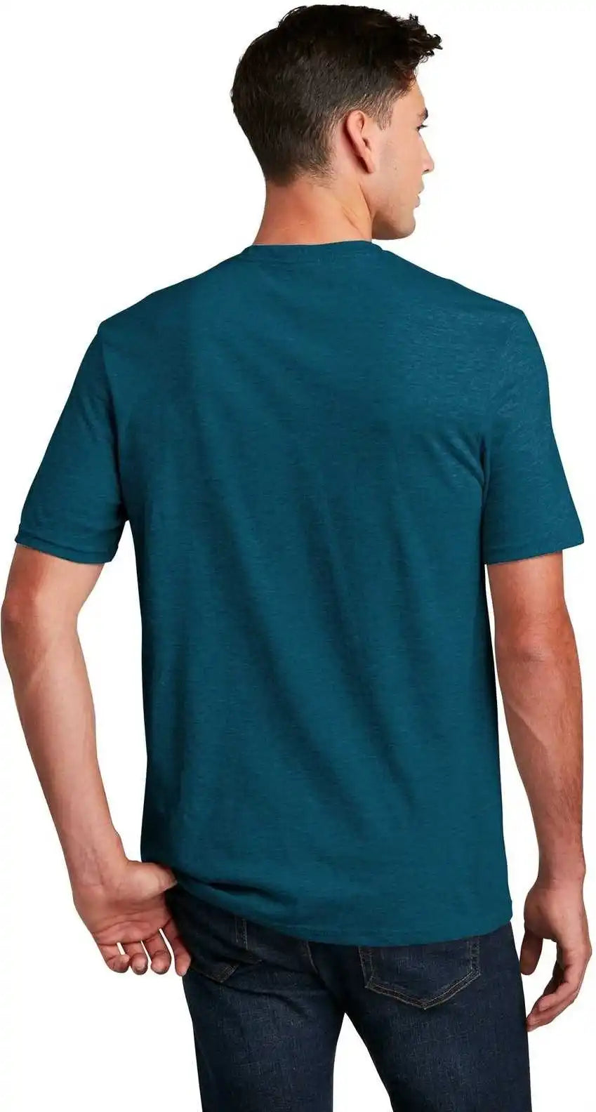 District Dm108 Perfect Blend Tee Deep Turquoise Fleck