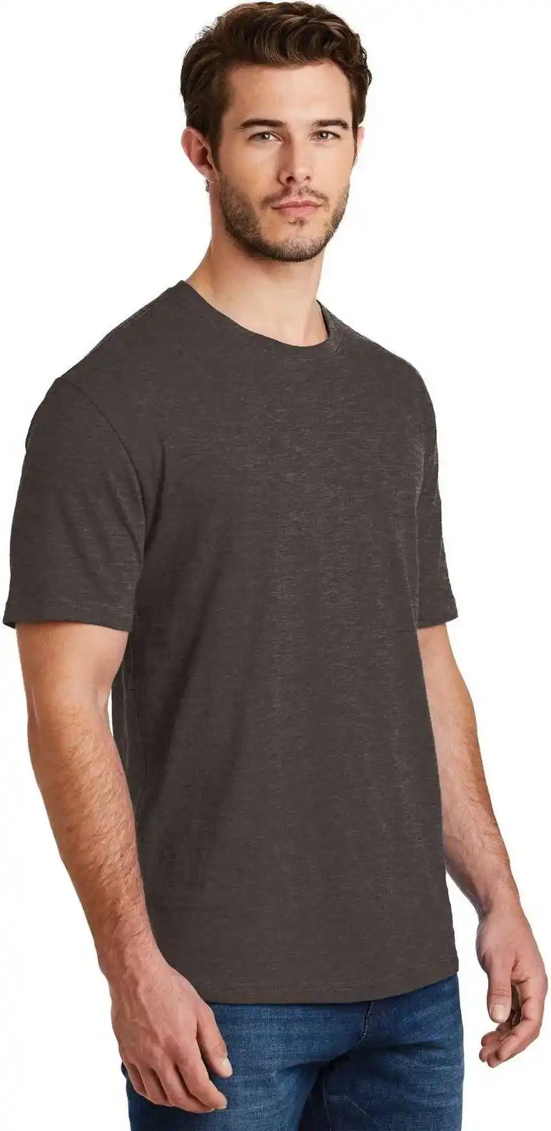 District Dm108 Perfect Blend Tee Heathered Brown