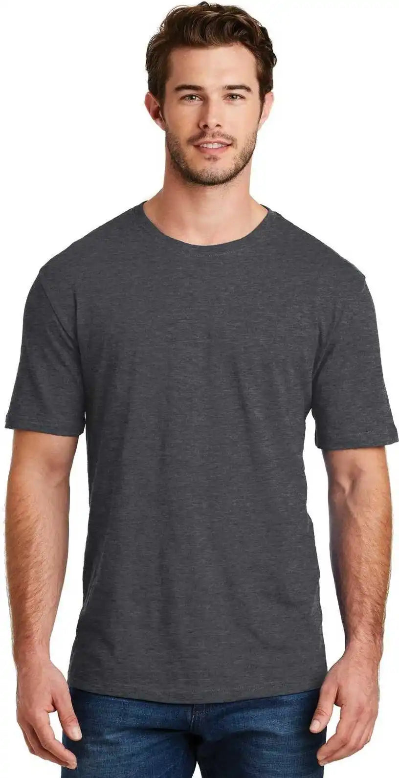 District Dm108 Perfect Blend Tee Heathered Charcoal