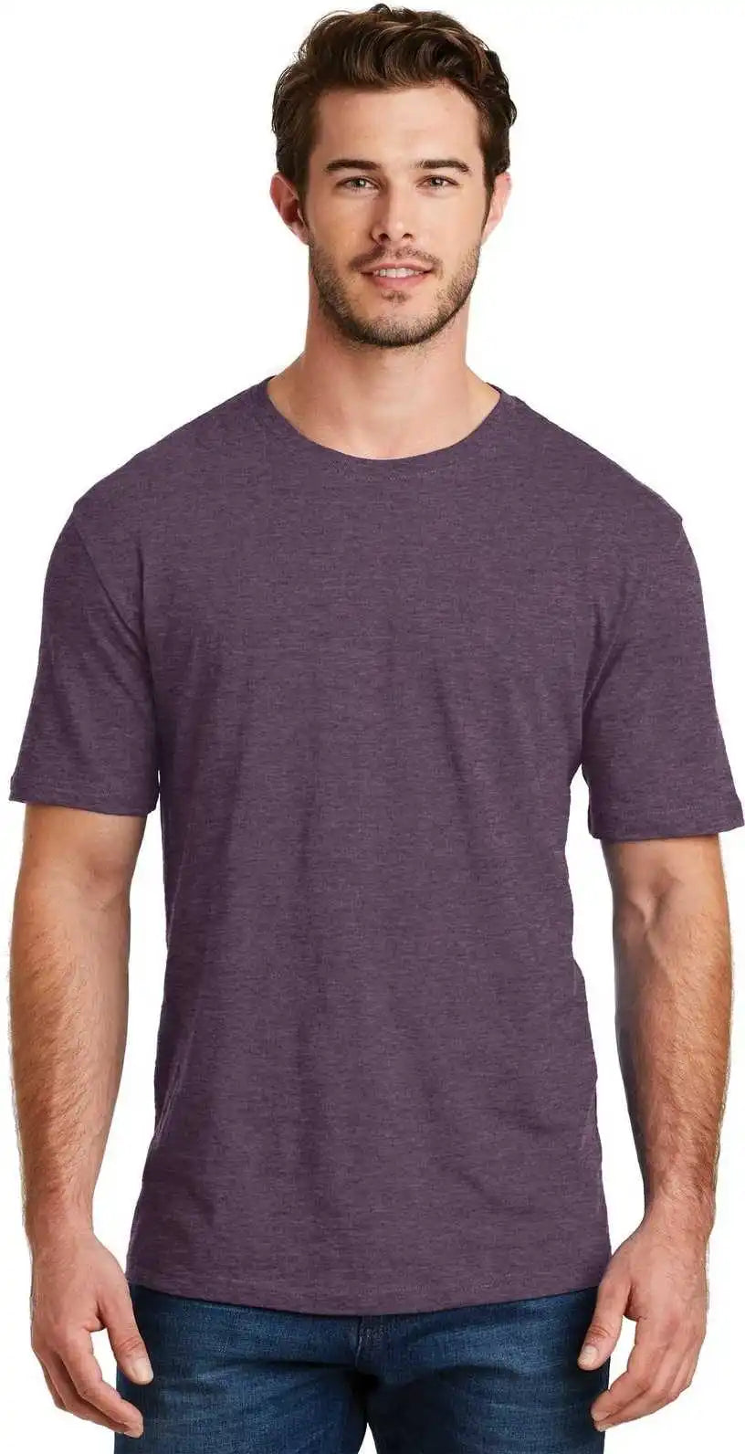 District Dm108 Perfect Blend Tee - Heathered Eggplant