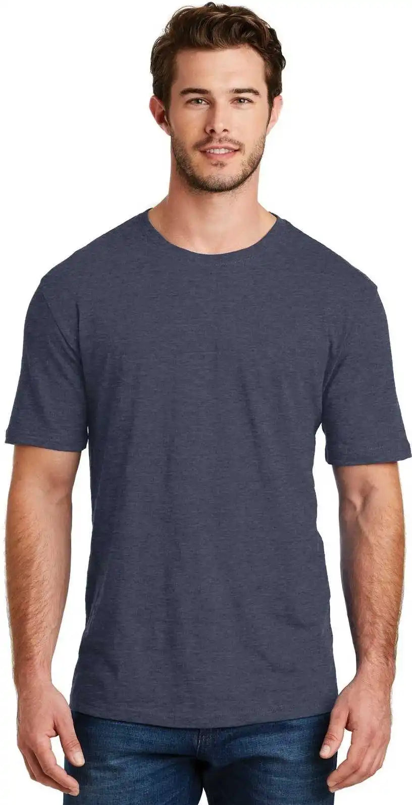 District Dm108 Perfect Blend Tee Heathered Navy