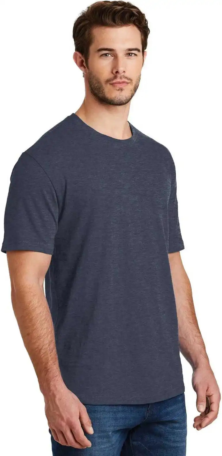 District Dm108 Perfect Blend Tee Heathered Navy