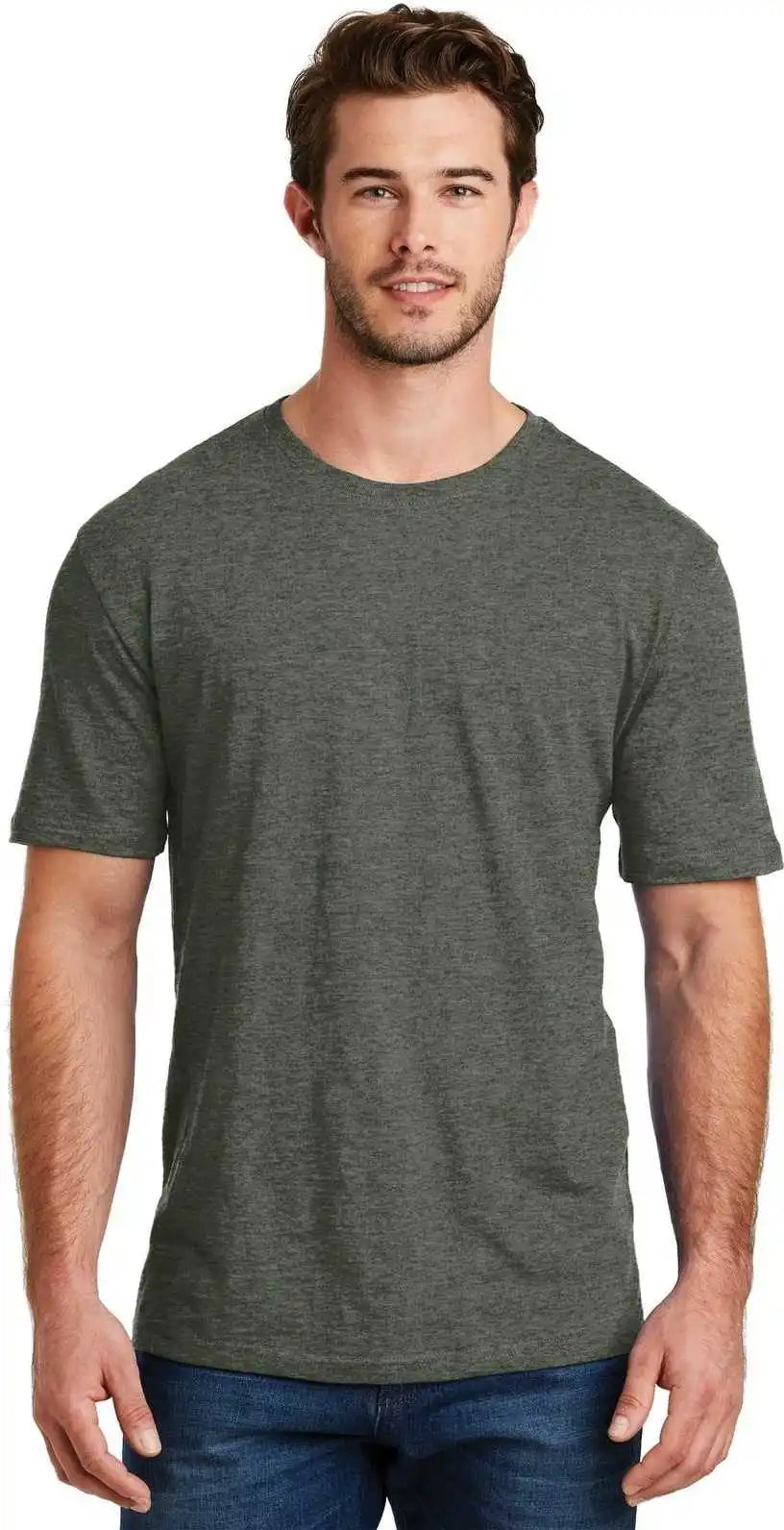 District Dm108 Perfect Blend Tee - Heathered Olive