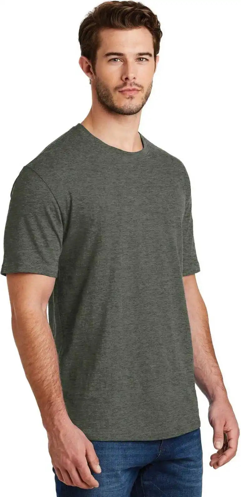 District Dm108 Perfect Blend Tee Heathered Olive