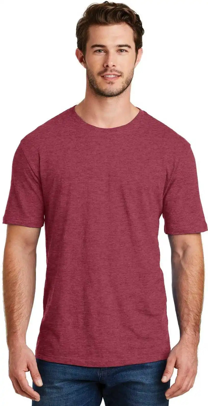 District Dm108 Perfect Blend Tee Heathered Red