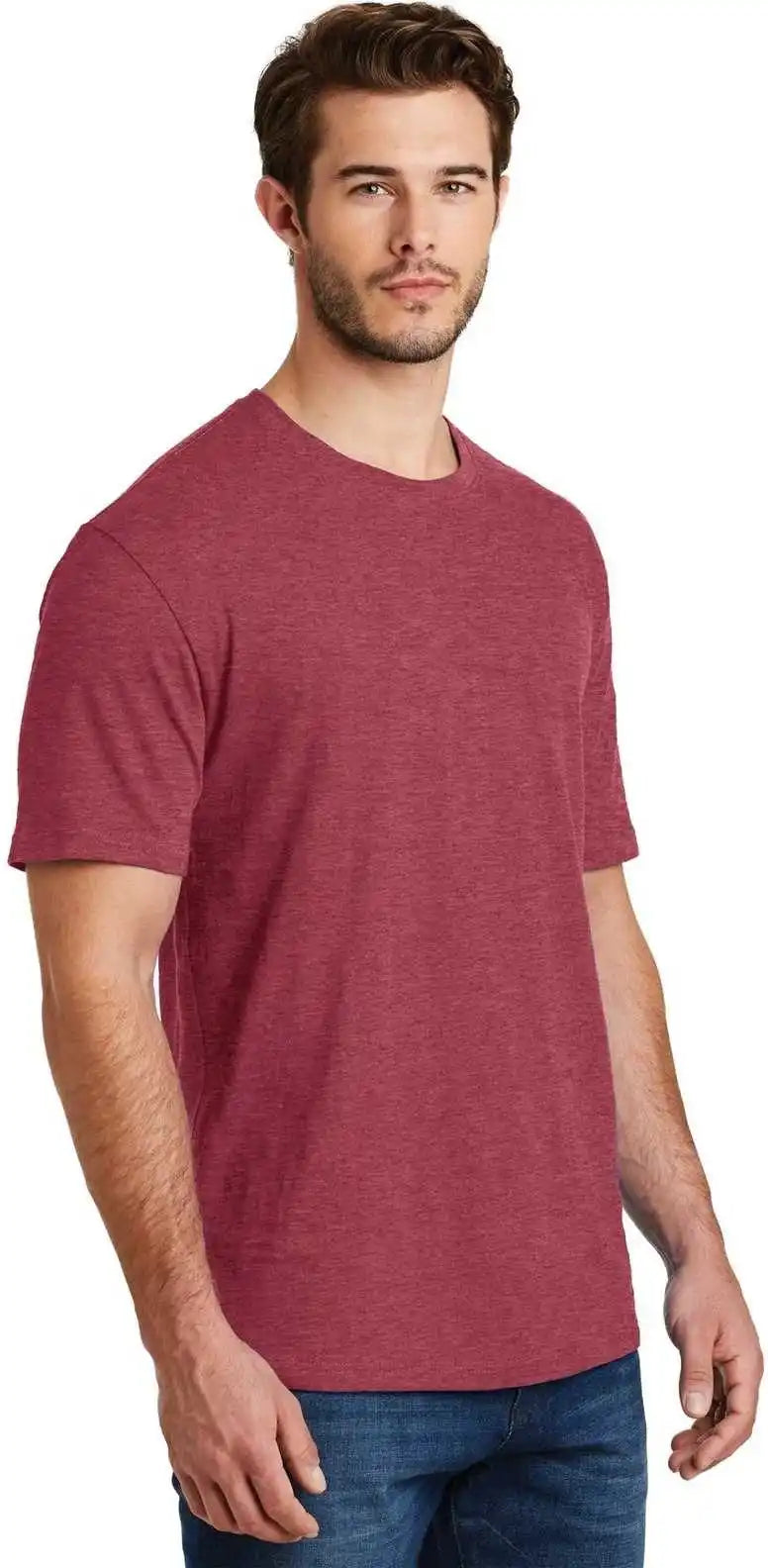 District Dm108 Perfect Blend Tee Heathered Red
