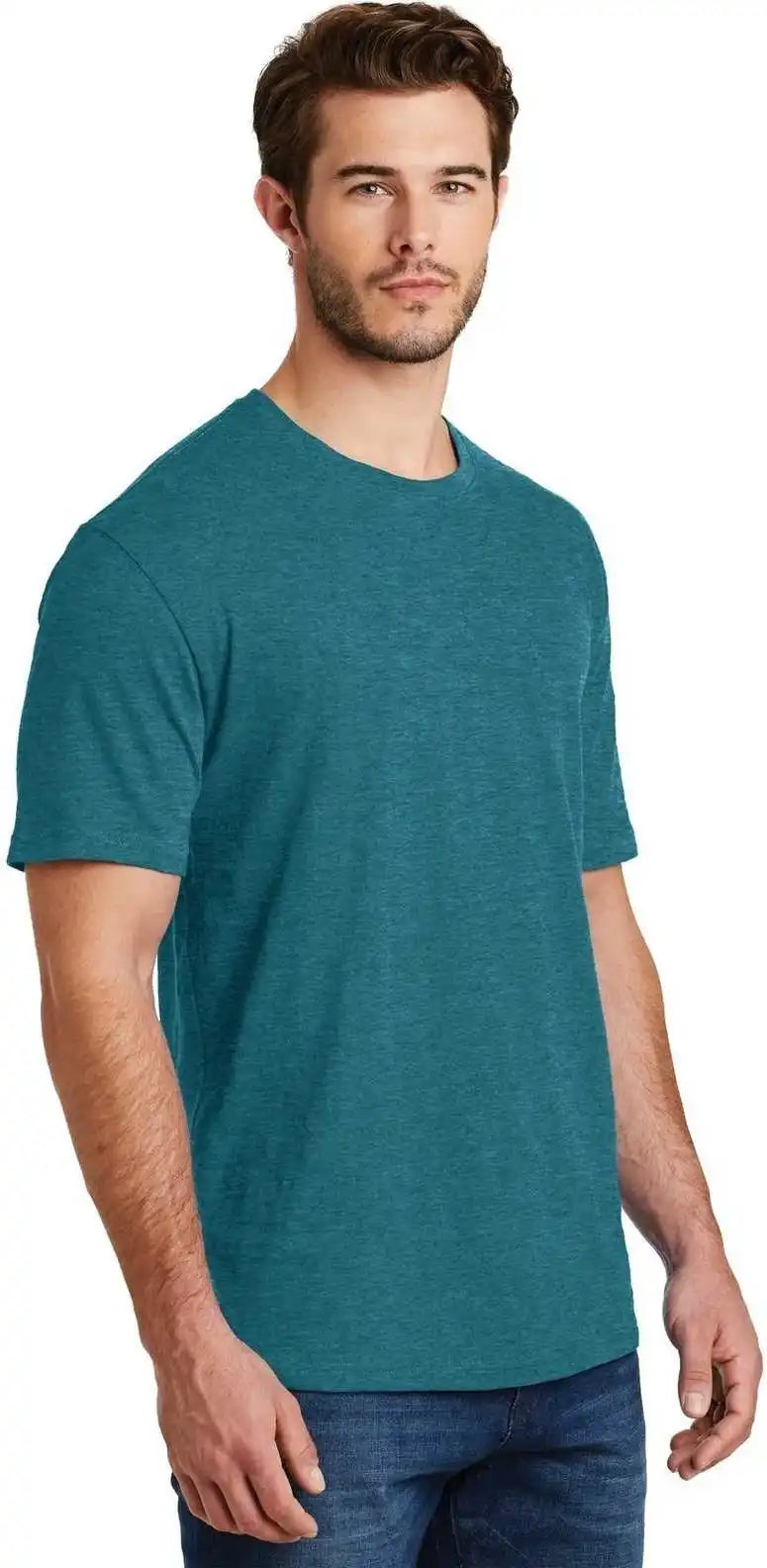 District Dm108 Perfect Blend Tee Heathered Teal