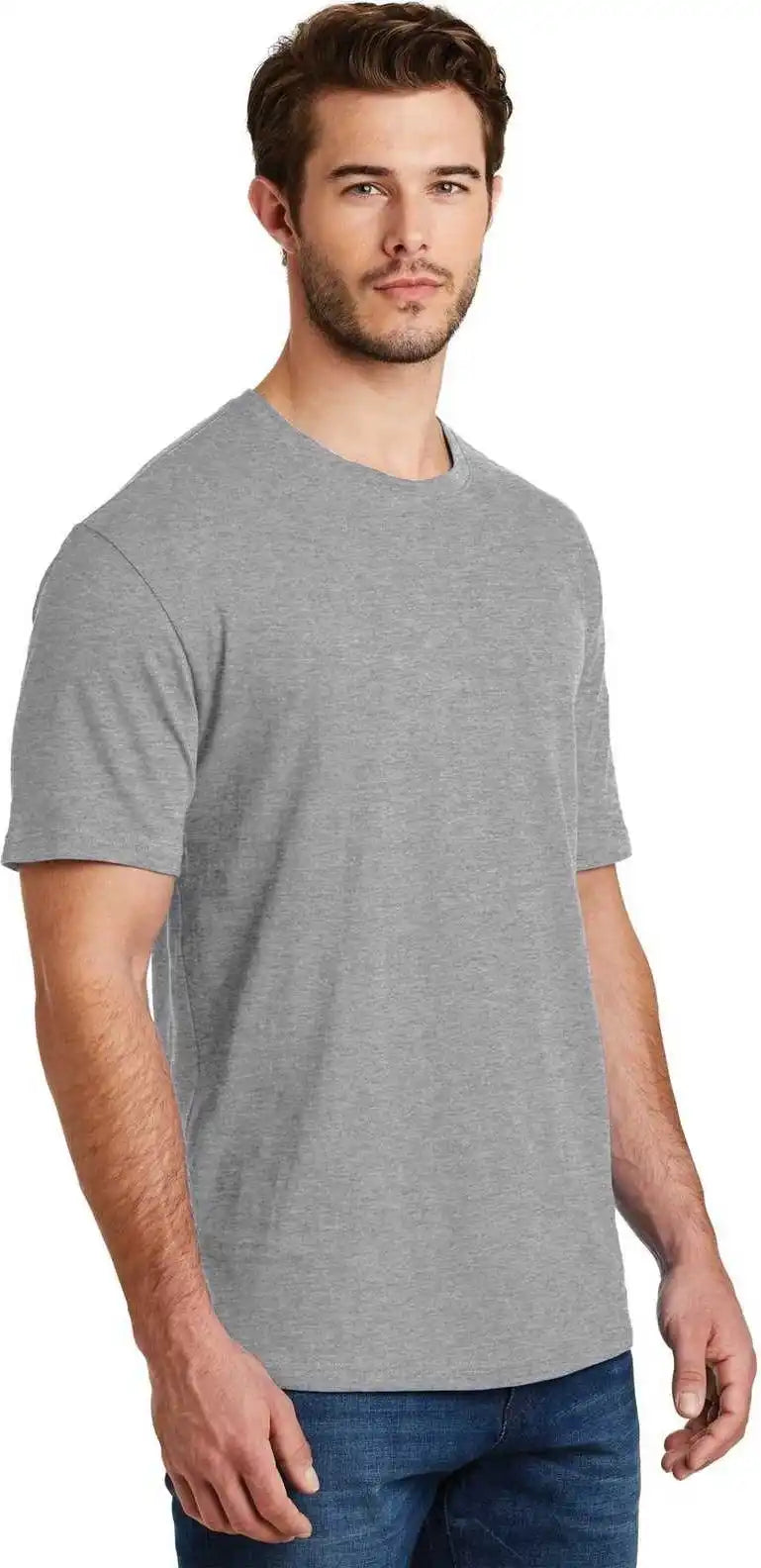 District Dm108 Perfect Blend Tee Light Heather Gray