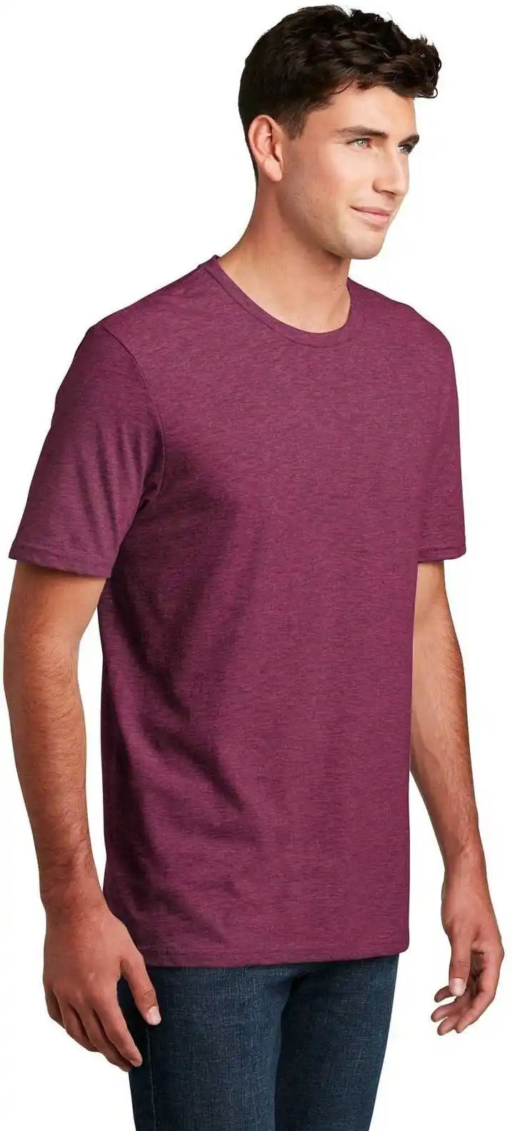District Dm108 Perfect Blend Tee Raspberry Fleck