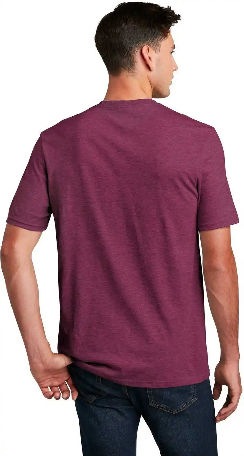 District Dm108 Perfect Blend Tee Raspberry Fleck