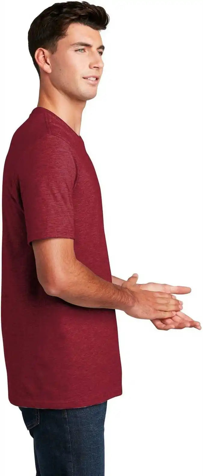 District Dm108 Perfect Blend Tee Red Fleck