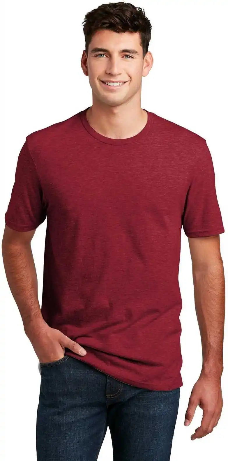 District Dm108 Perfect Blend Tee Red Fleck