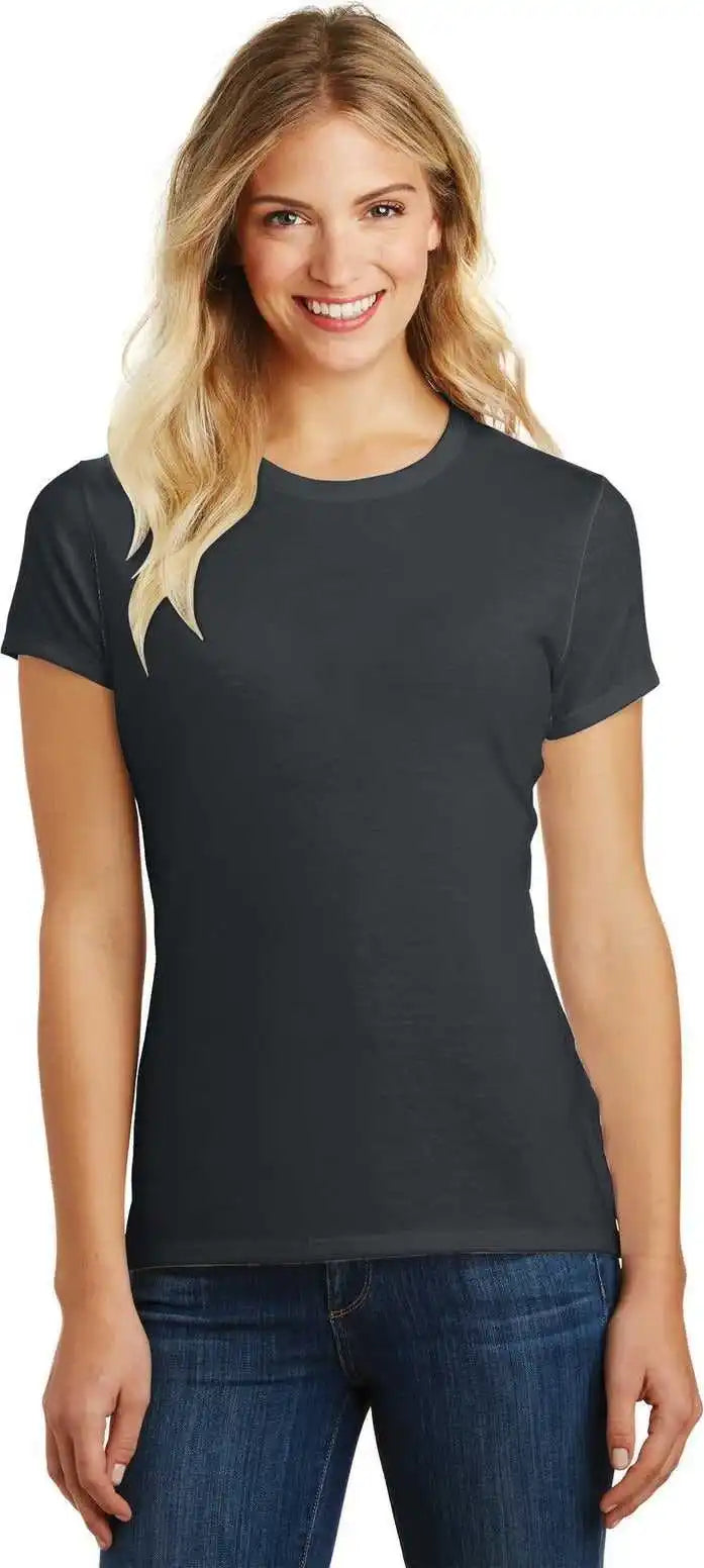 District Dm108l Women’s Perfect Blend Cvc Tee - Charcoal
