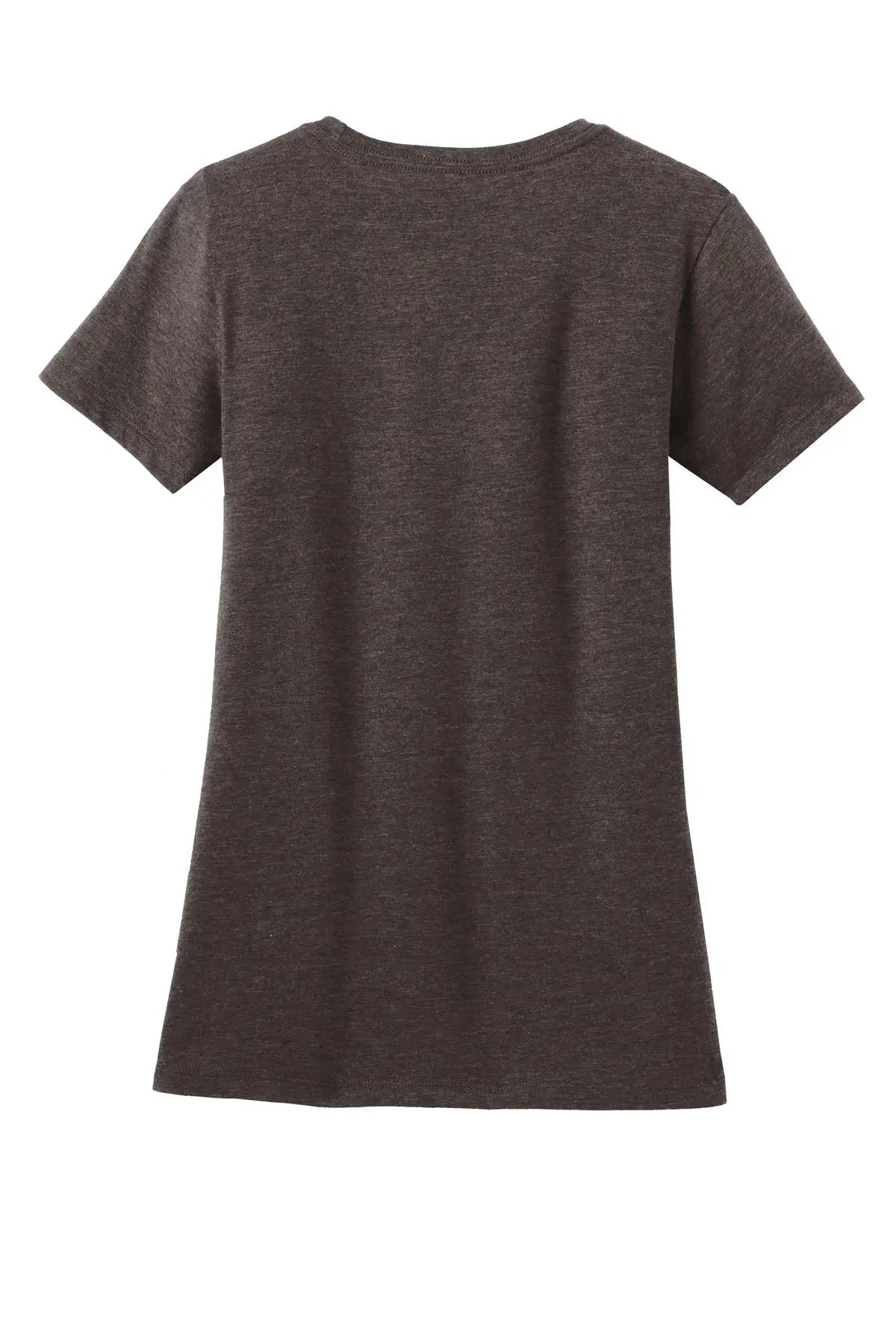 District Dm108l Women’s Perfect Blend Cvc Tee - Heathered Brown - Ladies Xs