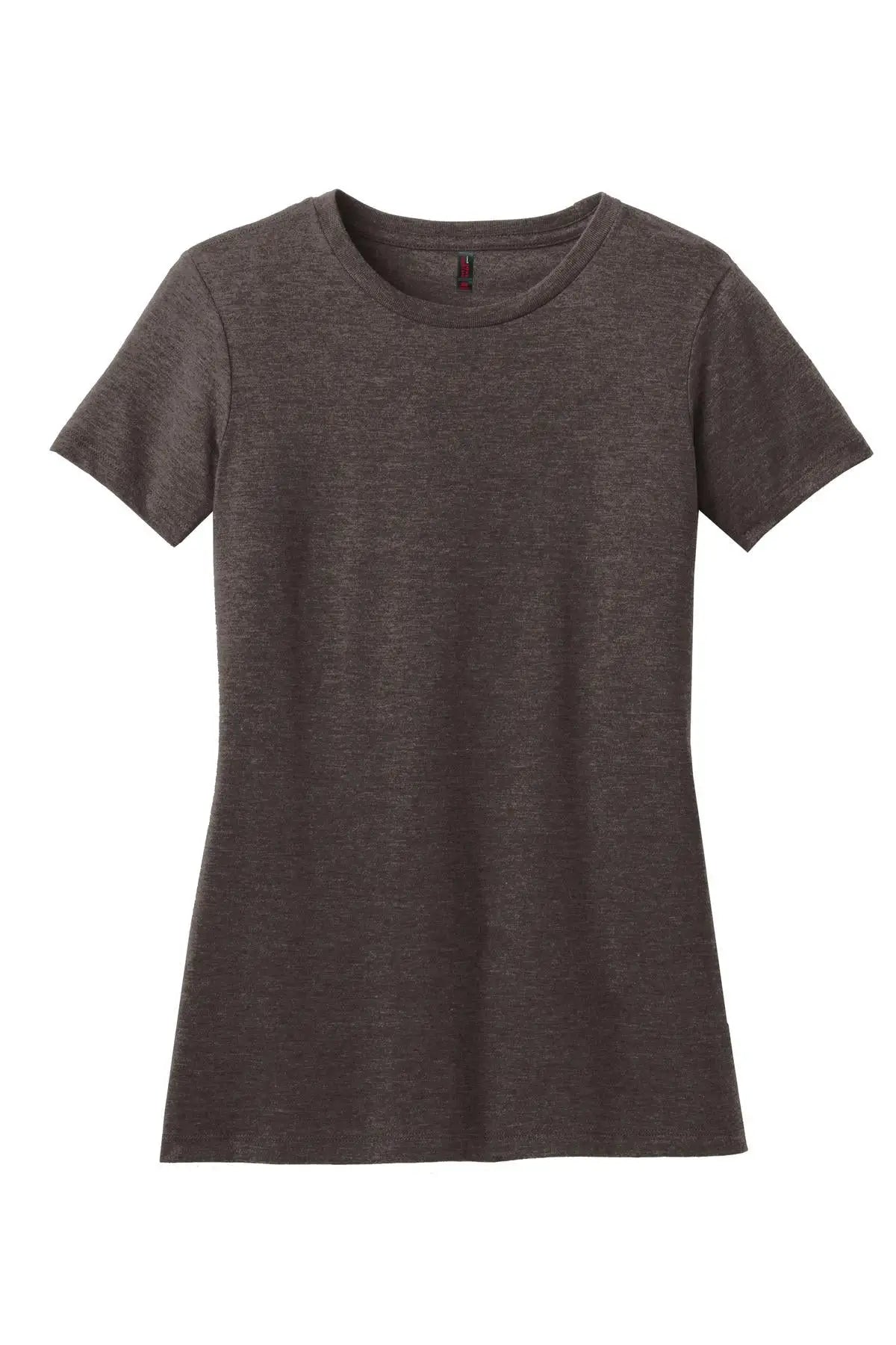 District Dm108l Women’s Perfect Blend Cvc Tee - Heathered Brown