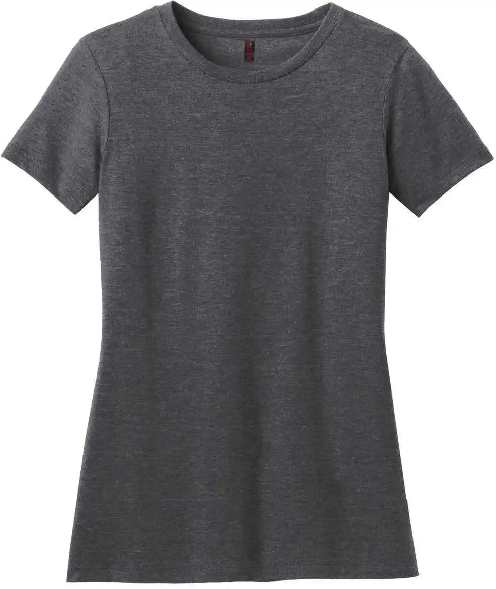 District Dm108l Women’s Perfect Blend Cvc Tee - Heathered Charcoal