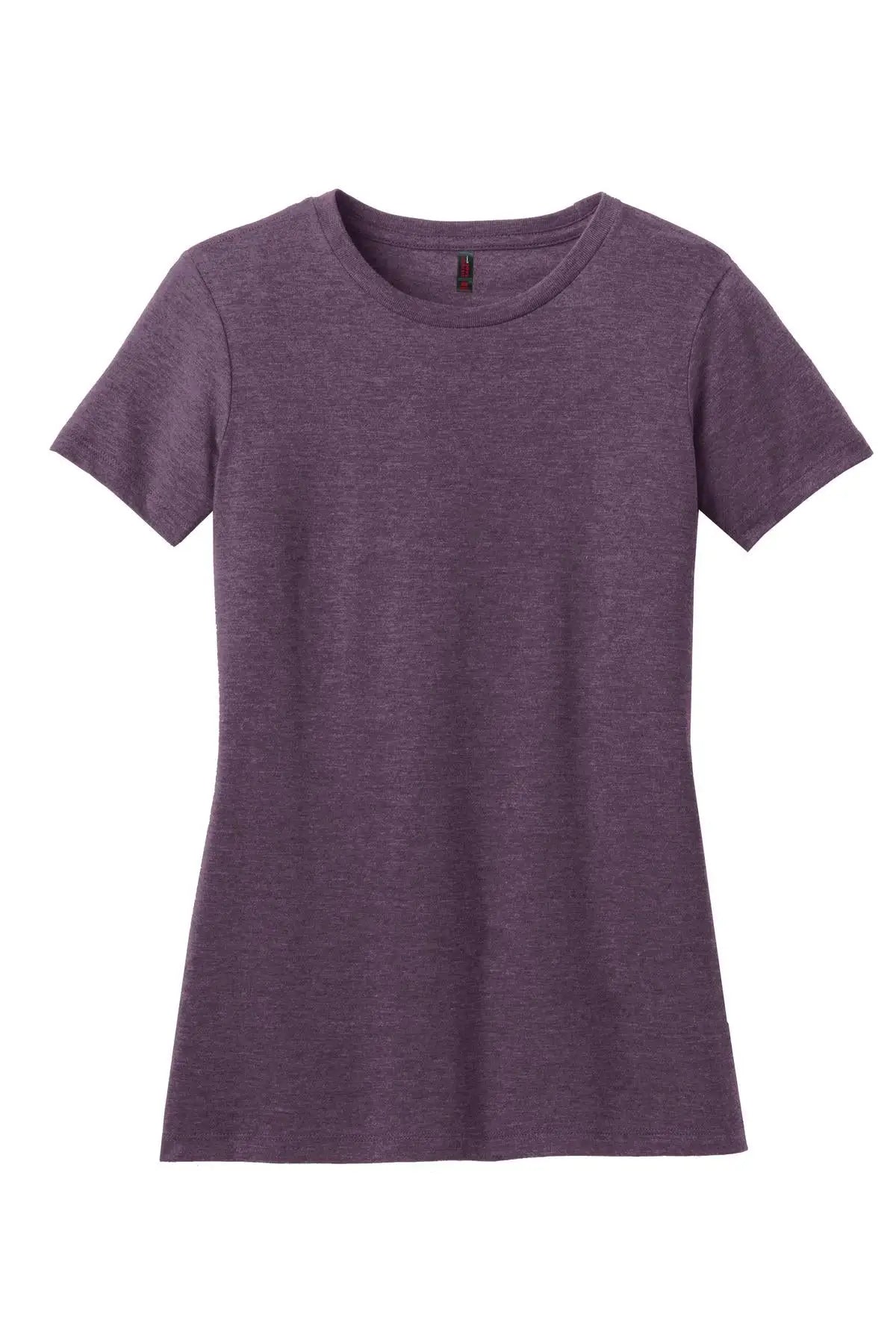 District Dm108l Women’s Perfect Blend Cvc Tee - Heathered Eggplant