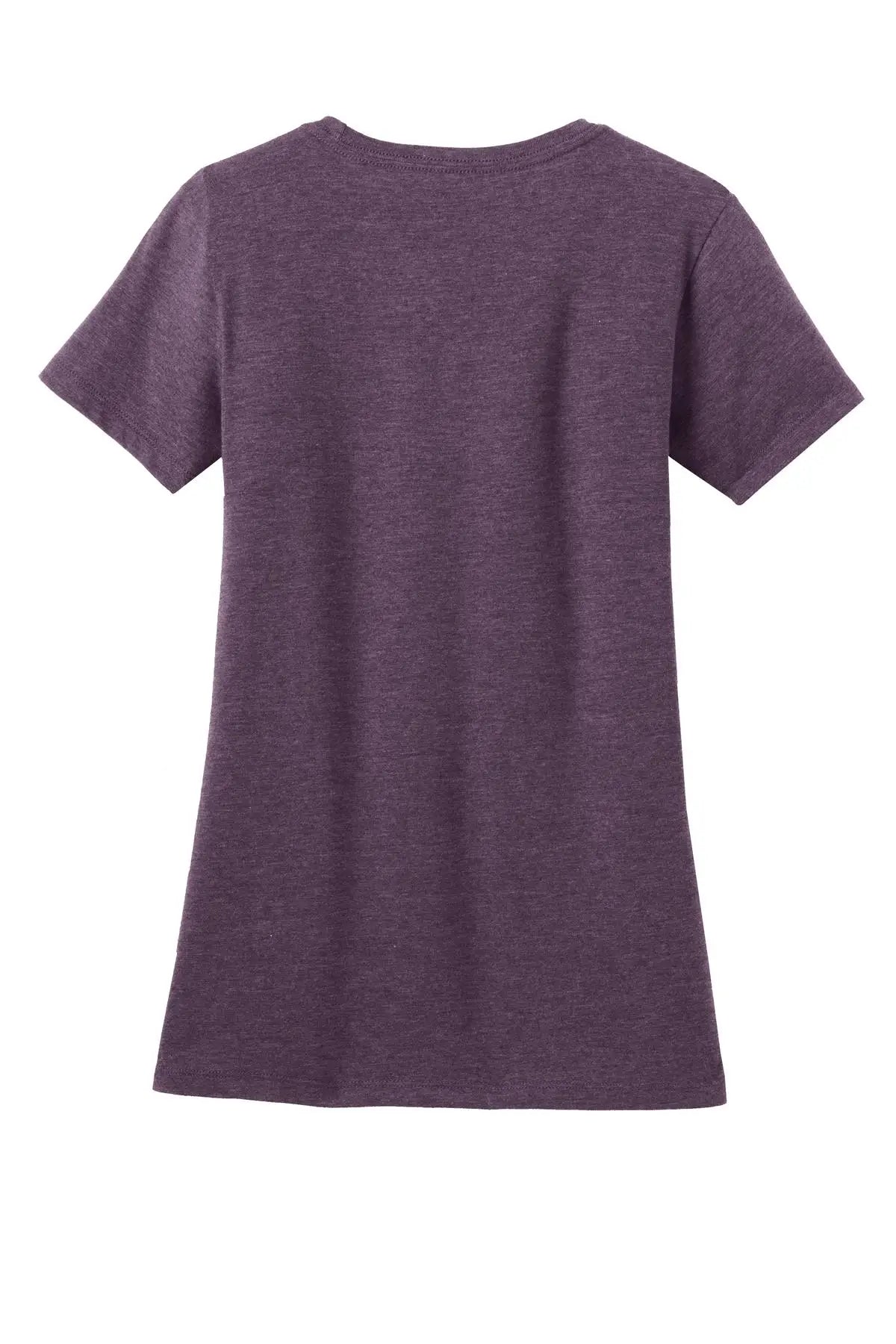 District Dm108l Women’s Perfect Blend Cvc Tee - Heathered Eggplant - Ladies Xs