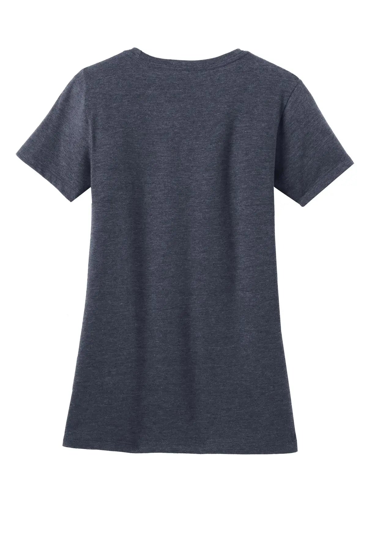 District Dm108l Women’s Perfect Blend Cvc Tee - Heathered Navy - Ladies Xs
