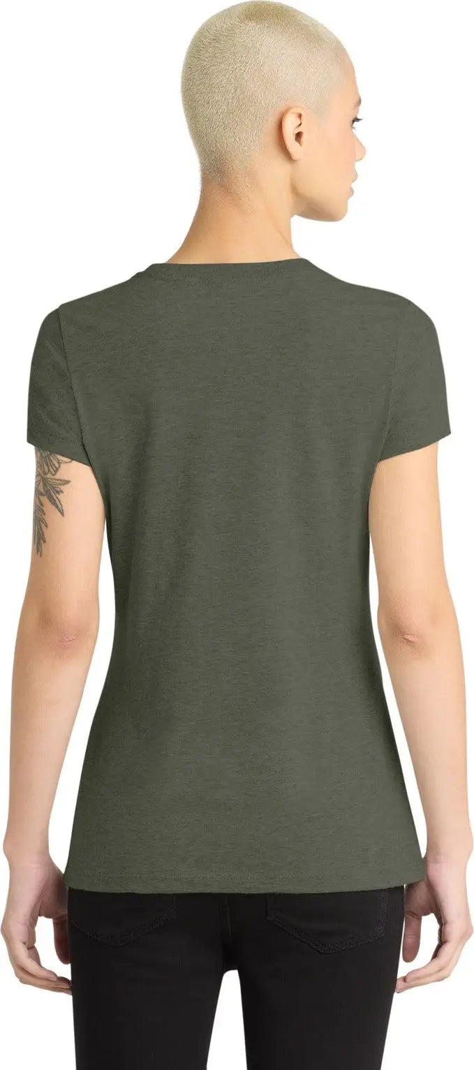 District Dm108l Women’s Perfect Blend Cvc Tee - Heathered Olive