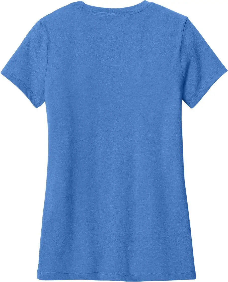 District Dm108l Women’s Perfect Blend Cvc Tee - Heathered Royal