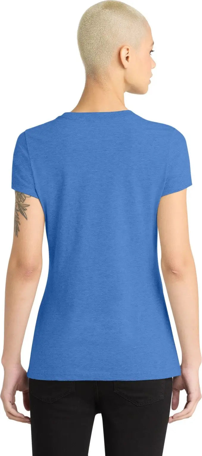 District Dm108l Women’s Perfect Blend Cvc Tee - Heathered Royal