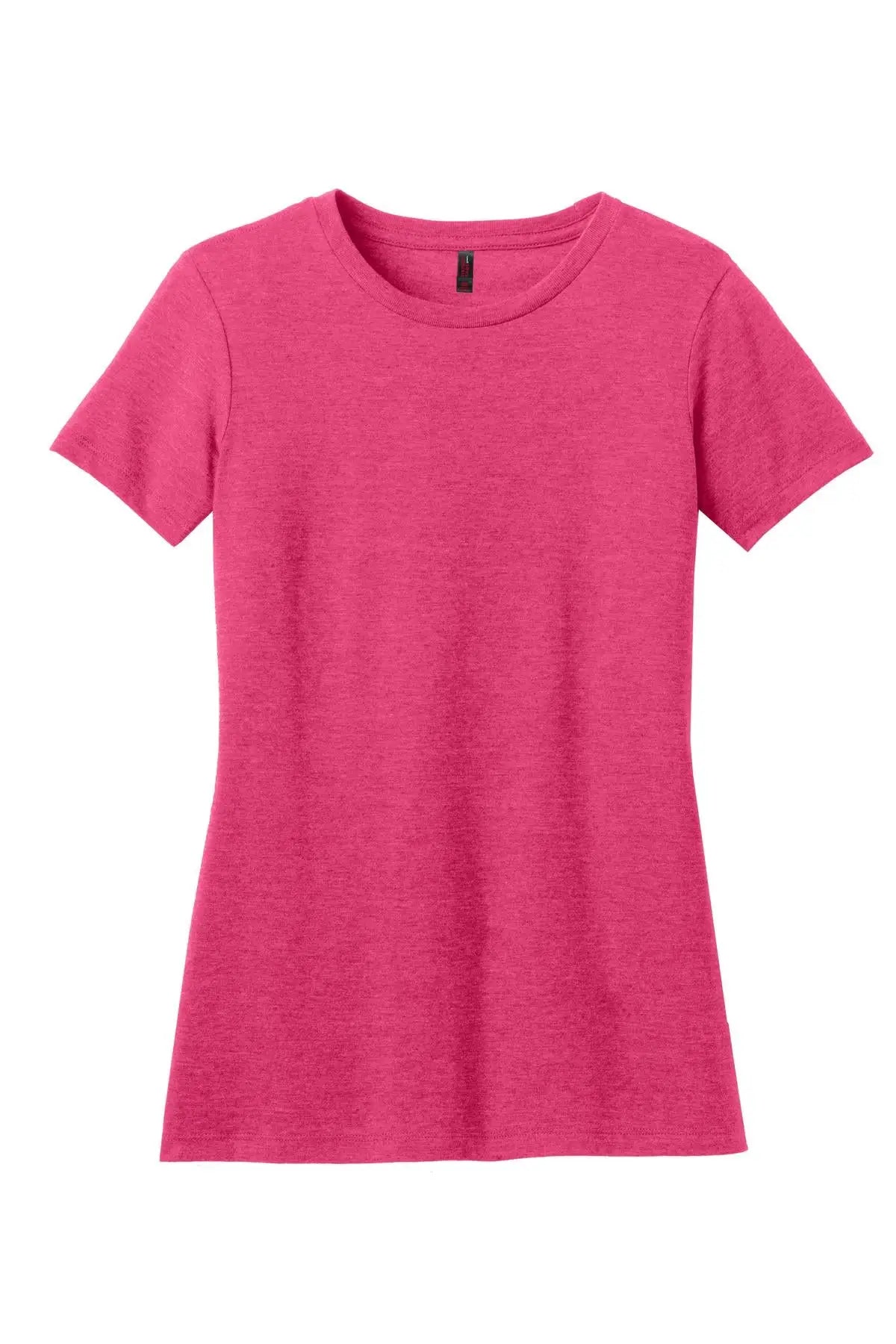District Dm108l Women’s Perfect Blend Cvc Tee - Heathered Watermelon