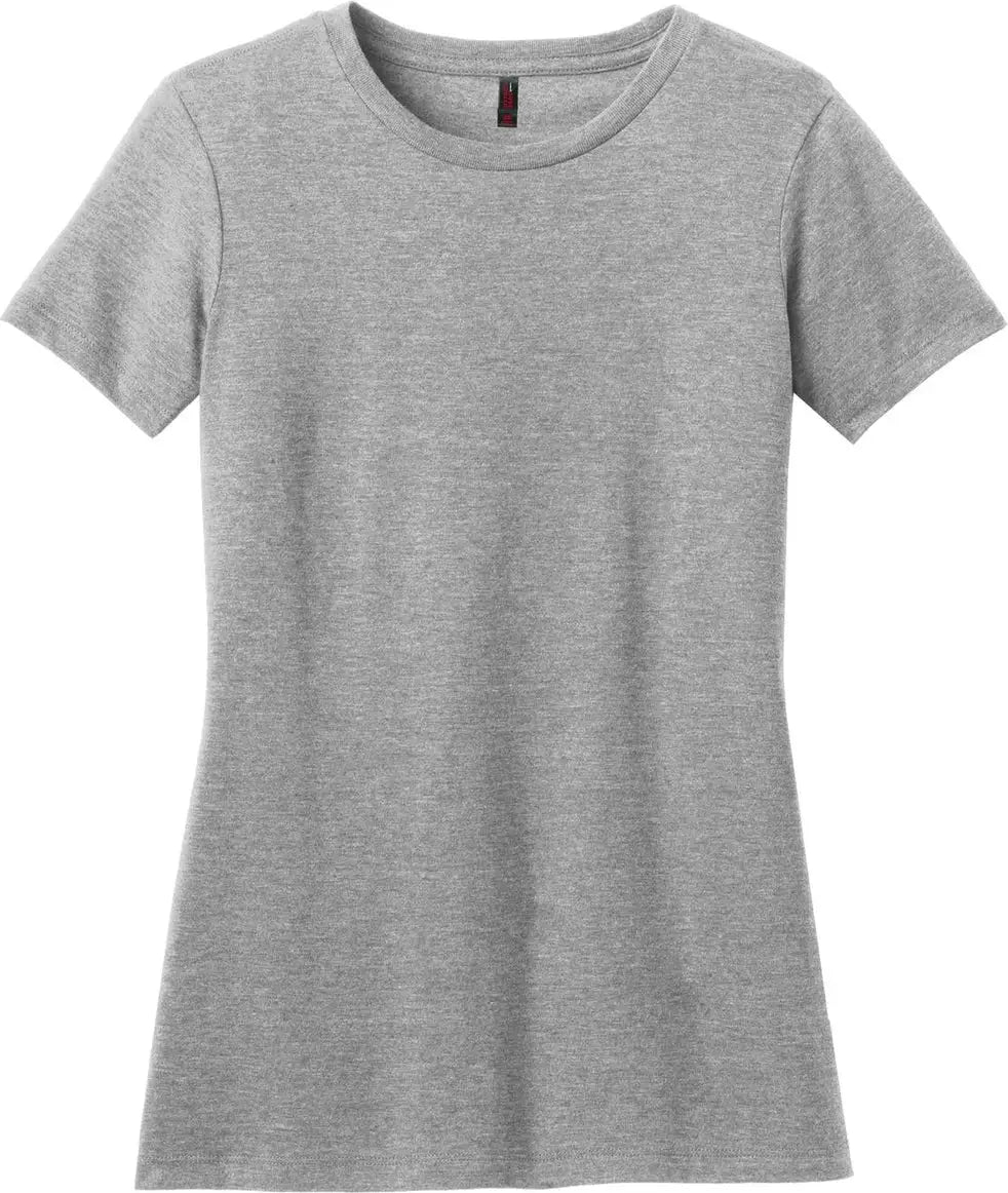 District Dm108l Women’s Perfect Blend Cvc Tee - Light Heather Gray
