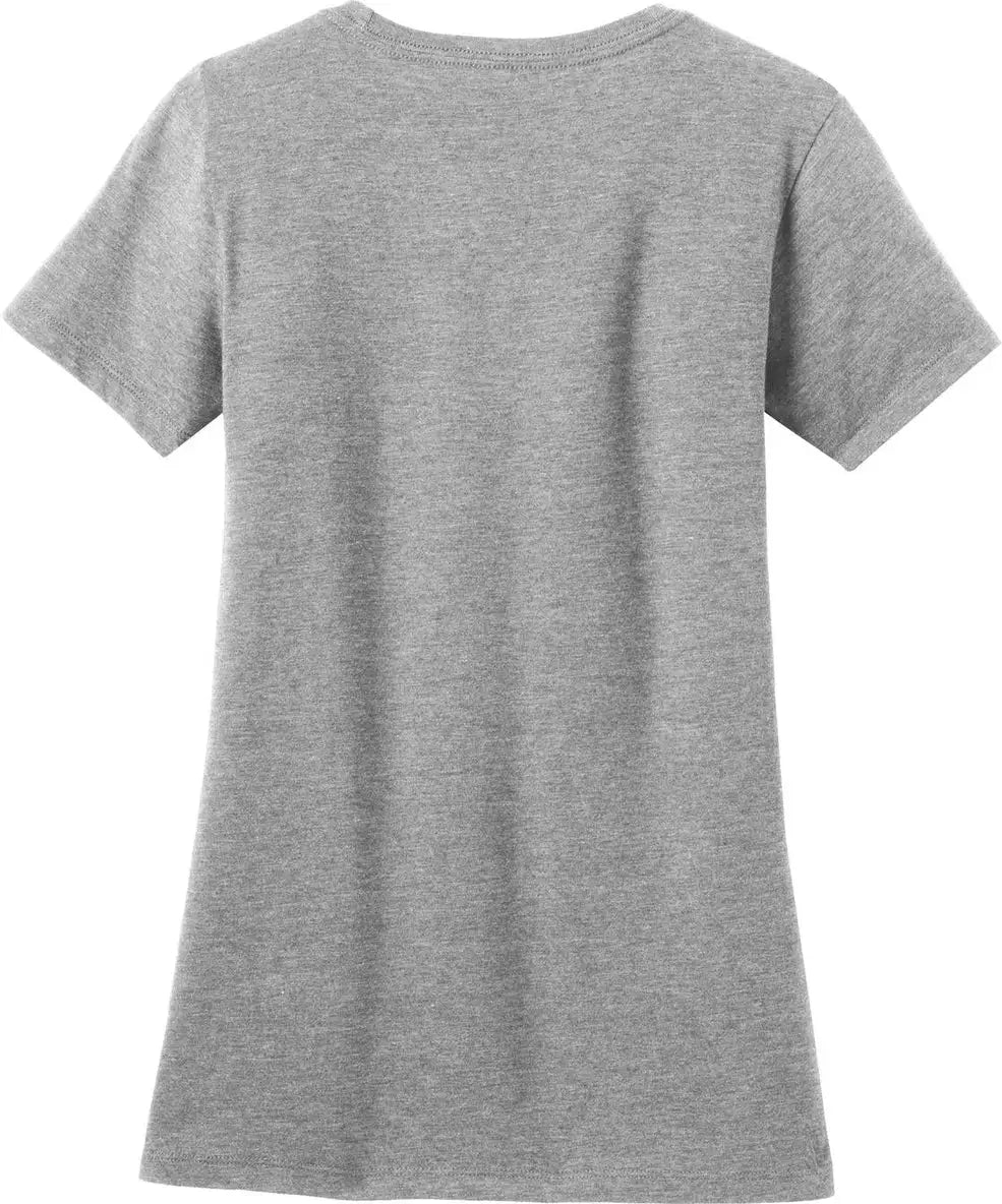 District Dm108l Women’s Perfect Blend Cvc Tee - Light Heather Gray - Ladies Xs