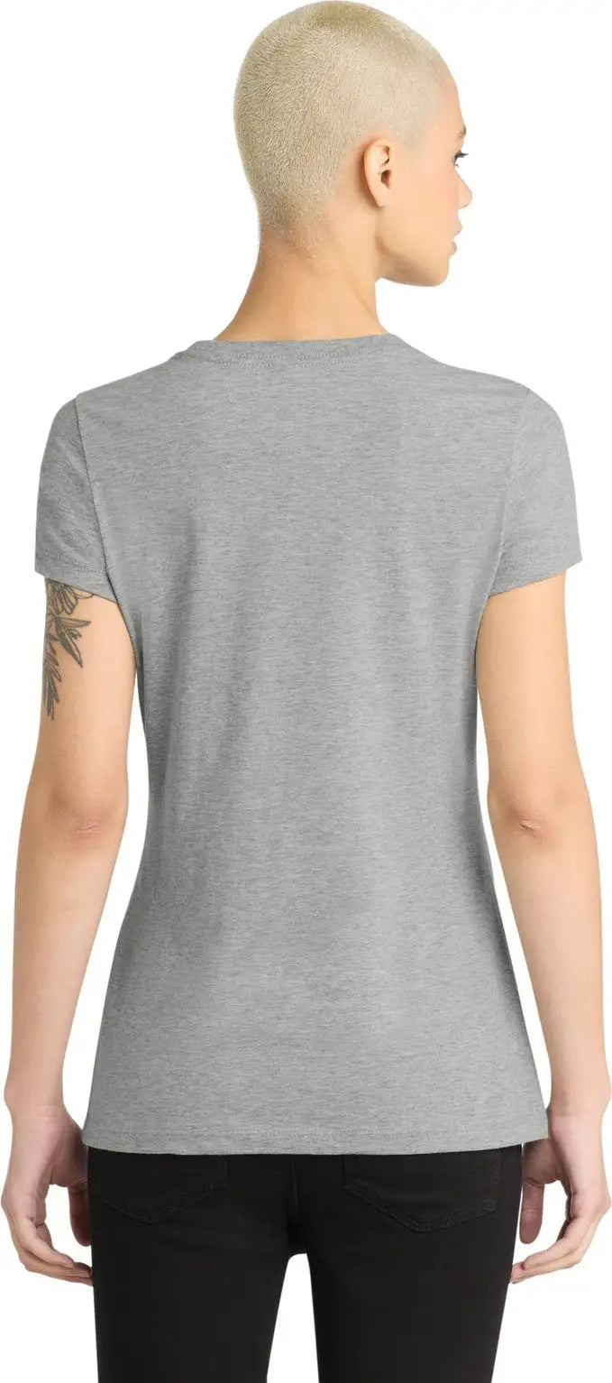 District Dm108l Women’s Perfect Blend Cvc Tee - Light Heather Gray