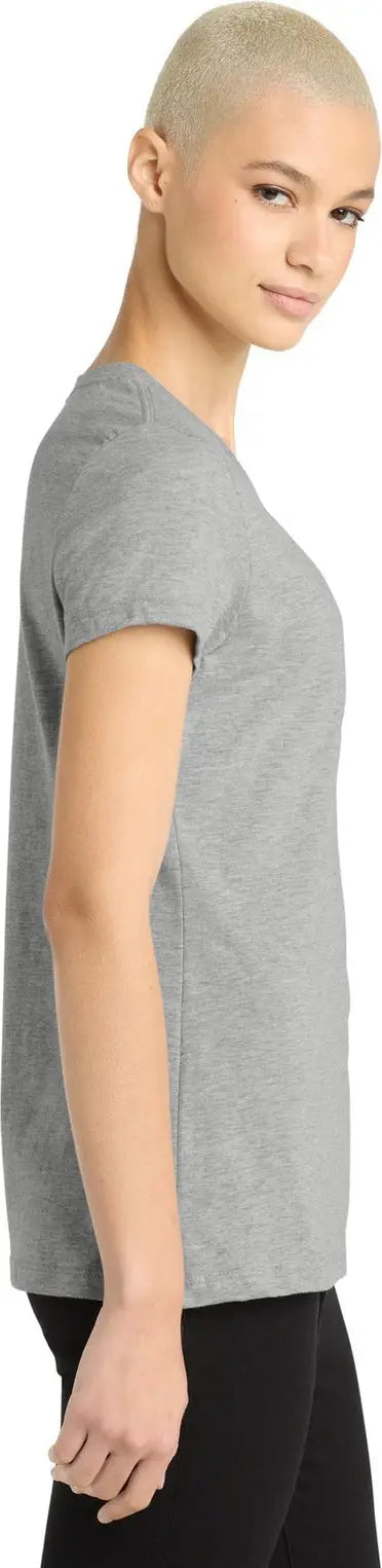 District Dm108l Women’s Perfect Blend Cvc Tee - Light Heather Gray