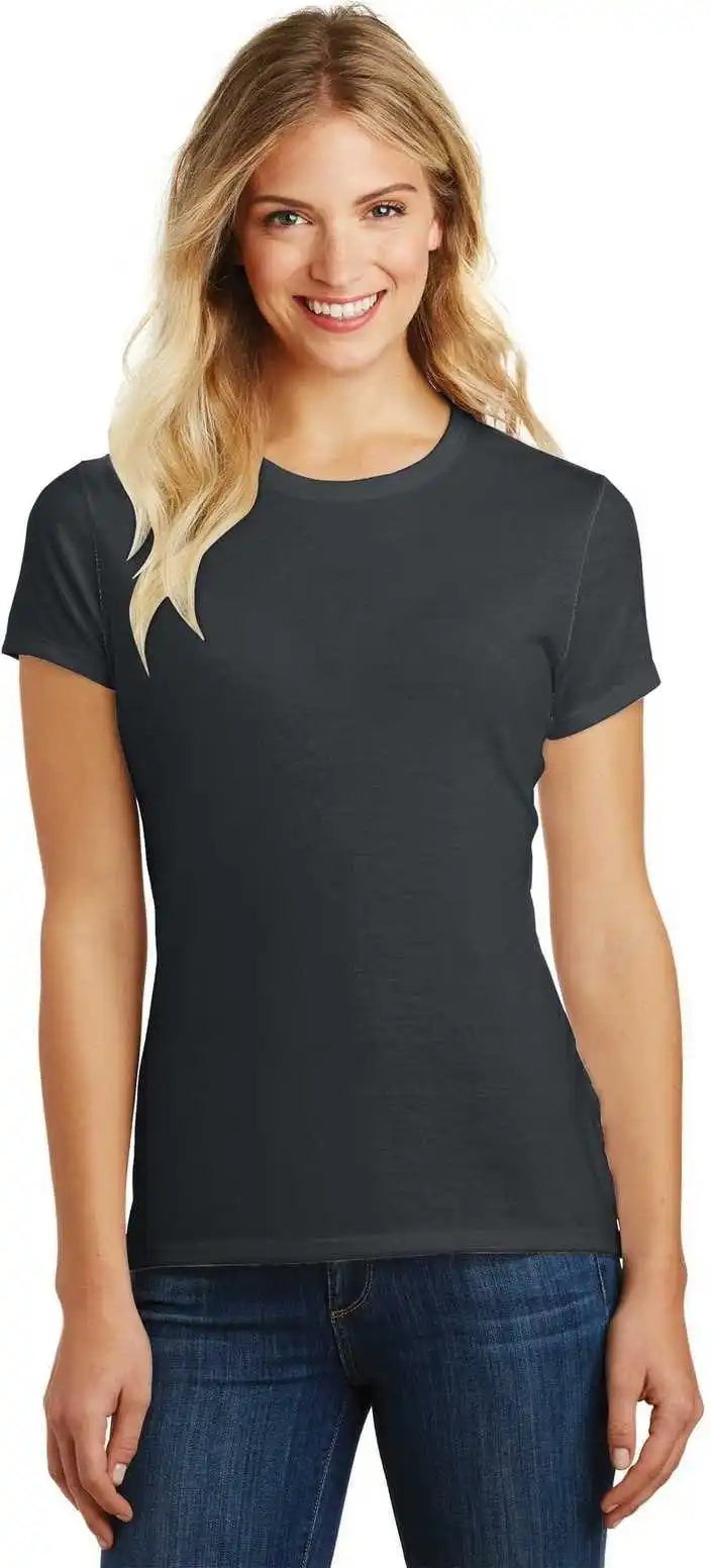 District Dm108l Women’s Perfect Blend Tee Charcoal
