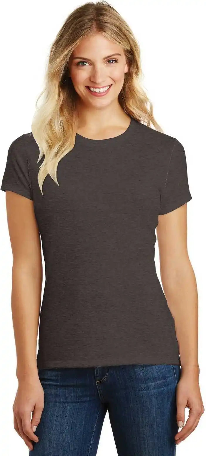 District Dm108l Women’s Perfect Blend Tee - Heathered Brown