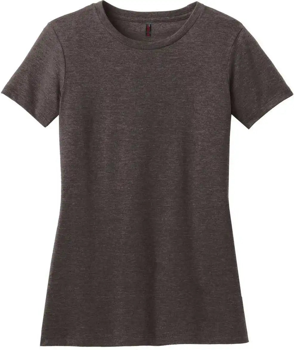 District Dm108l Women’s Perfect Blend Tee - Heathered Brown