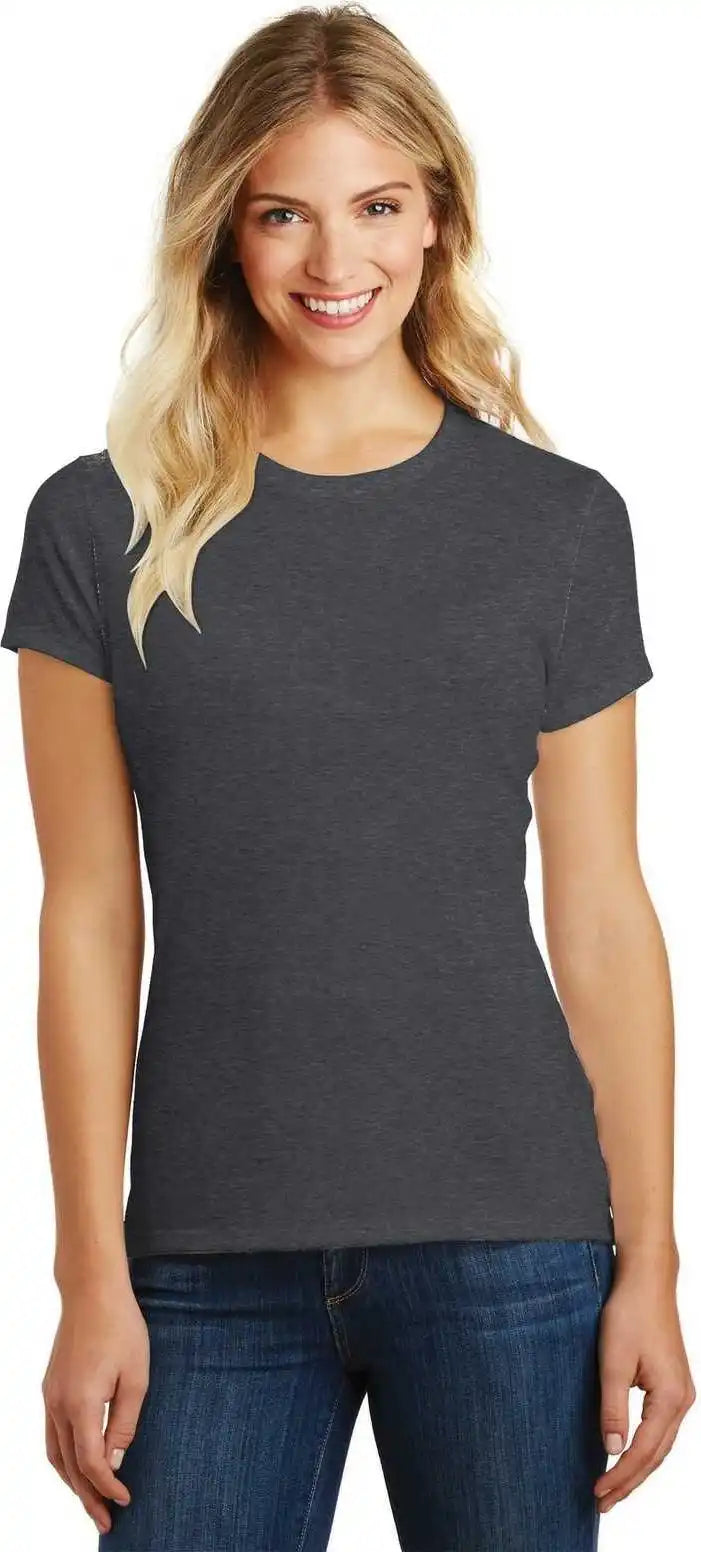 District Dm108l Women’s Perfect Blend Tee Heathered Charcoal