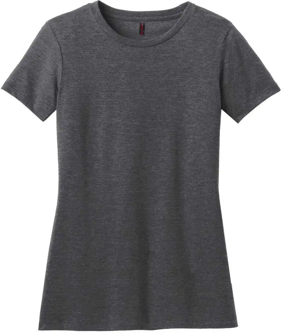 District Dm108l Women’s Perfect Blend Tee Heathered Charcoal