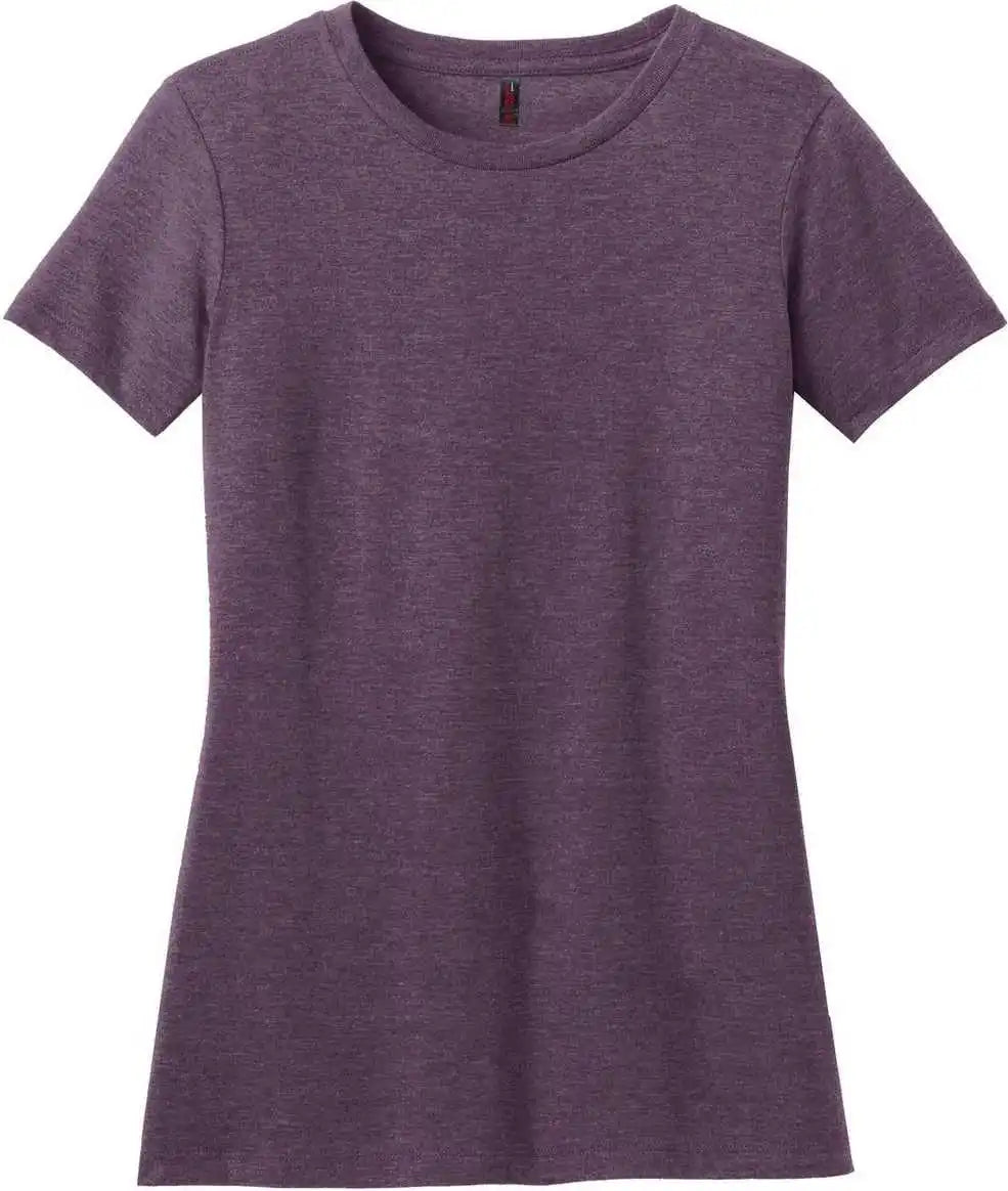 District Dm108l Women’s Perfect Blend Tee Heathered Eggplant