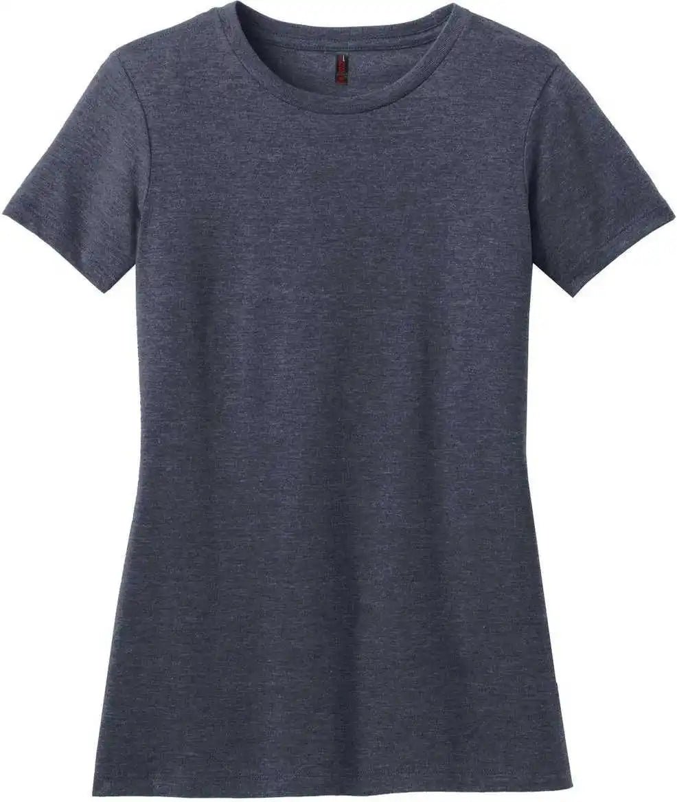 District Dm108l Women’s Perfect Blend Tee Heathered Navy