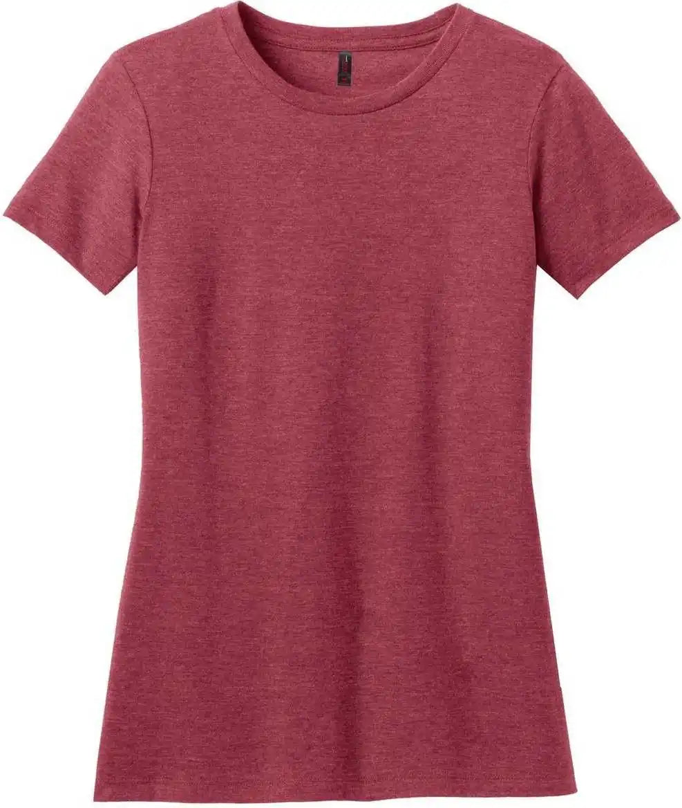 District Dm108l Women’s Perfect Blend Tee Heathered Red