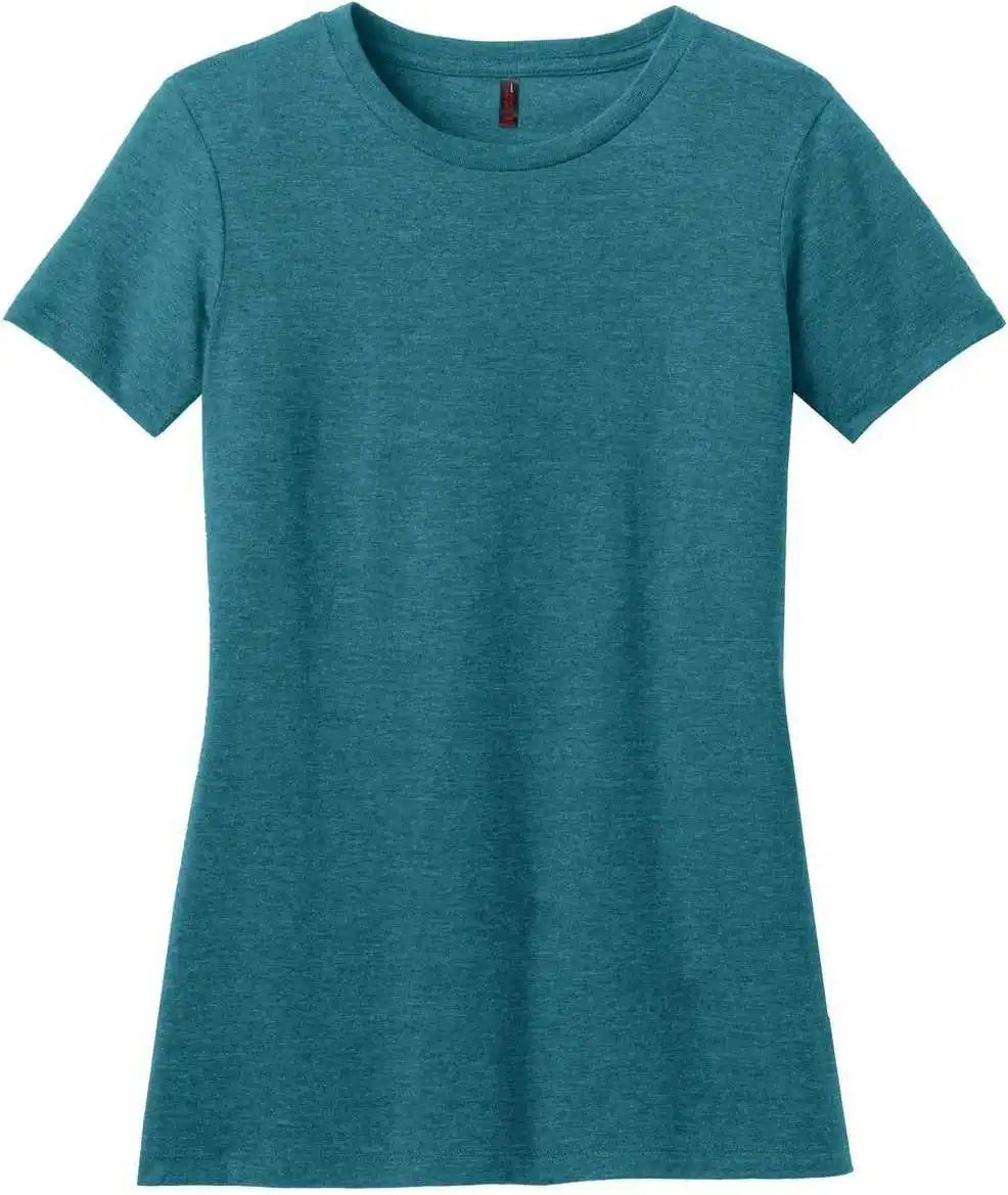 District Dm108l Women’s Perfect Blend Tee - Heathered Teal