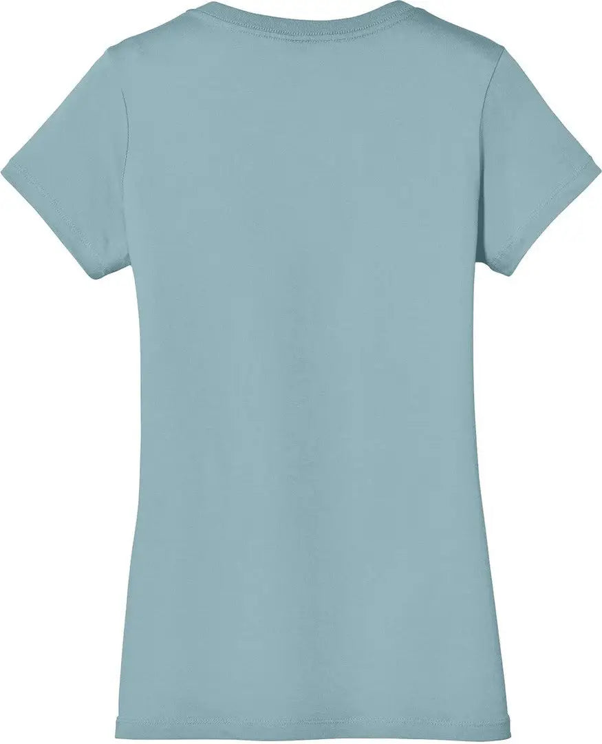 District Dm1170l Women’s Perfect Weight V-neck Tee - Blue Fog
