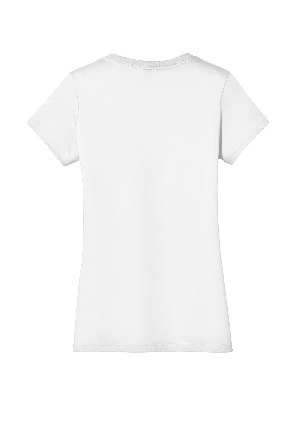 District Dm1170l Women’s Perfect Weight V-neck Tee - Bright White - Ladies Xs
